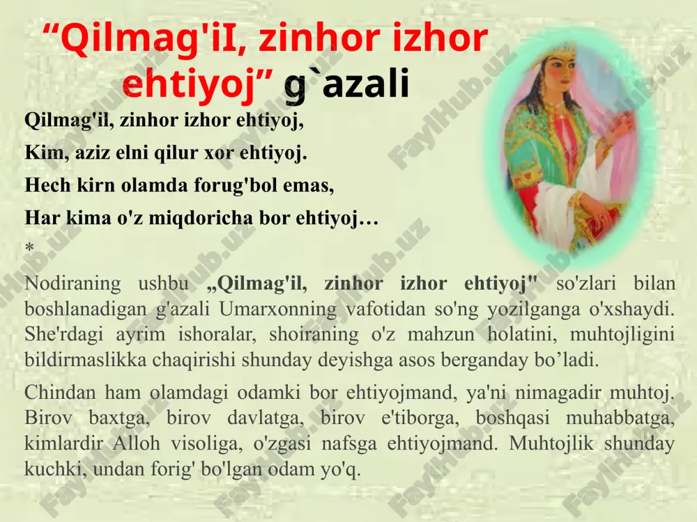 nodira g`azallari tahlili - Page 5