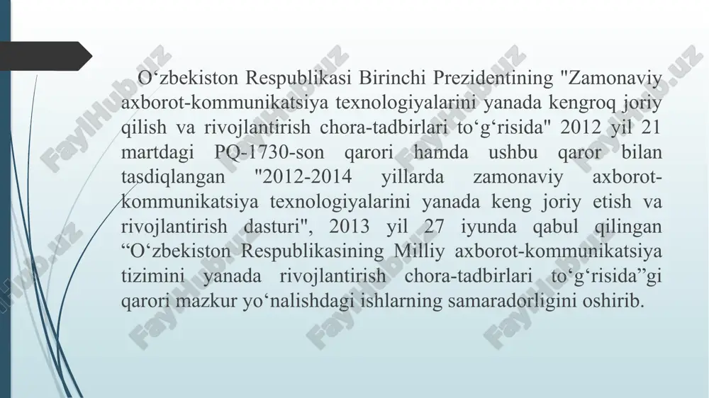 ay, paynet, munis va boshqa to‘lov tizimlari orqali amalga oshirishi mumkin. yuridik shaxsga yakka tartibdagi tadbirkorlar o‘zbekiston respublikasi prezidentining 2012 yil 18 iyuldagi pf4455sonli farmoniga muvofiq eng kam oylik ish xaqining 10 % miqdorida amalga oshirishi mumkin. elektron raqamli imzo kaliti uchun oldindan to‘lovni davlat soliq qo‘mitasi ro‘yxatga olish markazining quyidagi bank rekvizitlari orqali amalga oshiriladi: h/r 20210000800431200009 “kapitalbank” atb mirzo ulug‘bek filiali mfo 01018, stir 201589463 yakka tartibdagi tadbirkorlar ham huddi jismoniy shaxslardek to‘lov tizimlari yoki bank kassalari orqali to‘lovni amalga oshirishlari mumkin. elektron raqamli imzo kaliti quyidagilarga bepul beriladi: davlat byudjet tashkilotlariga; vazirlar mahkamasining 2018 yil 10 maydagi 348sonli “davlat xizmatlari markazlari orqali elektron raqamli imzo kalitini ro‘yxatga olish va elektron raqamli imzo kalitining sertifikatini berish bo‘yicha davlat xizmatlari ko‘rsatishning ma’muriy reglamentini tasdiqlash haqida” gi qaroriga asosan kasb-hunar kollejlari va akademik litseylarning o‘quvchilariga; 2019 yil 8 apreldagi 284sonli “normativ-huquqiy hujjatlar loyihalarini ishlab chiqish va kelishishning yagona elektron tizimini …