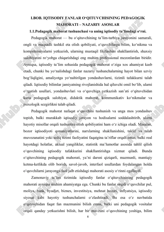 et, biznes, investitsiya, mehnat bozori, inflyatsiya, iqtisodiy siyosat kabi hayotiy tushunchalarni o‘zlashtiradi. bu esa o‘z navbatida o‘qituvchidan faqat fan mazmunini bilish emas, balki uni pedagogik vositalar orqali qanday yetkazishni bilish, har bir mavzuni o‘quvchining yoshiga, bilim darajasiga, qiziqishlariga mos ravishda taqdim eta olishni ham talab qiladi. shu bois pedagogik mahorat bu o‘qituvchi kasbining poydevori hisoblanadi. pedagogik mahoratning asosiy tarkibiy qismlaridan biri bu didaktik mahoratdir. bu degani o‘qituvchi darsni rejalashtira olish, mavzuni qismlarga ajratib, har bir qismini tushunarli tarzda tushuntira olish, darsda qo‘llaniladigan metodlarni to‘g‘ri tanlay olish, natijani nazorat qila olish ko‘nikmalariga ega bo‘lishi zarur. ayniqsa, iqtisodiy ta’limda bu juda dolzarb, chunki mavzular o‘zining murakkabligi, ko‘p qirrali tahlilni talab etishi, statistik va grafik ma’lumotlarga boyligi bilan ajralib turadi. darsda infografikalar, interfaol xaritalar, iqtisodiy o‘yinlar, moliyaviy simulyatorlar, rolevoy vaziyatlar (case study) kiritilishi o‘quvchining mavzuga bo‘lgan qiziqishini orttiradi, faolligini oshiradi va eng muhimi, mavzuni anglab yetishiga zamin yaratadi. pedagogik mahoratning yana bir muhim …
