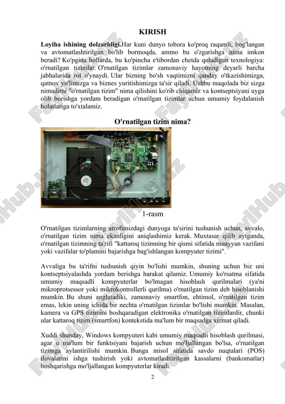 rnatilgan tizimlar qanchalik keng tarqalganligining ajoyib namunasidir. uyning boshqa joylariga ko'chib o'tsangiz, siz tutun va uglerod oksidi detektorlarini, uyda xavf tug'ilganda sizni ogohlantirishga yordam beradigan ikkita o'rnatilgan tizimni topasiz. xavfsizlik tizimi bilan jihozlangan uy, sizni xavf haqida ogohlantirish mavzusida qoladigan bo'lsak, xavfsizlik tizimi aslida birga ishlaydigan kameralar, harakat detektorlari, sensorlar va boshqaruv panellari kabi bir qator o'rnatilgan tizimlar ekanligini aniqlaydi. bundan tashqari, ko'plab uy isitish va sovutish tizimlari haroratni kuzatadigan va uy termostatini real vaqtda boshqaradigan o'rnatilgan tizimlar tomonidan boshqariladi. va nihoyat, oshxonaga kirsak, biz kofe qozonlari, mikroto'lqinli pechlar, pechlar va raqamli boshqaruv panelli pechkalar va raqamli imkoniyatlarga ega muzlatgichlar kabi o'rnatilgan qurilmalarni topishimiz mumkin. bu misollarning barchasi zamonaviy uy ichidagi o'rnatilgan tizimlar haqida gap ketganda, aysbergning faqat uchi. misol uchun, uyni avtomatlashtirish texnologiyasida qo'llaniladigan o'rnatilgan tizimlar va "aqlli uy" ichida topilgan tizimlar o'zlari uchun maqolani kafolatlashi mumkin. yo'lda o'rnatilgan tizimlar 3-rasm bugungi kunda yo'ldagi avtomobillar haydash tajribangizni yaxshilash uchun …