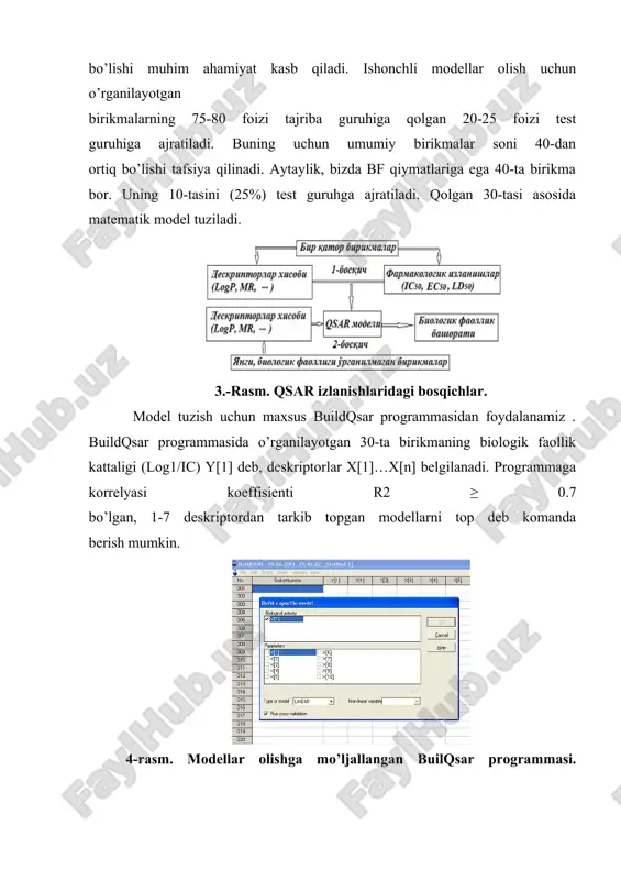 buildqsar dasturida struktura – xossa /bioligik faollik modellarini olish. - Page 5