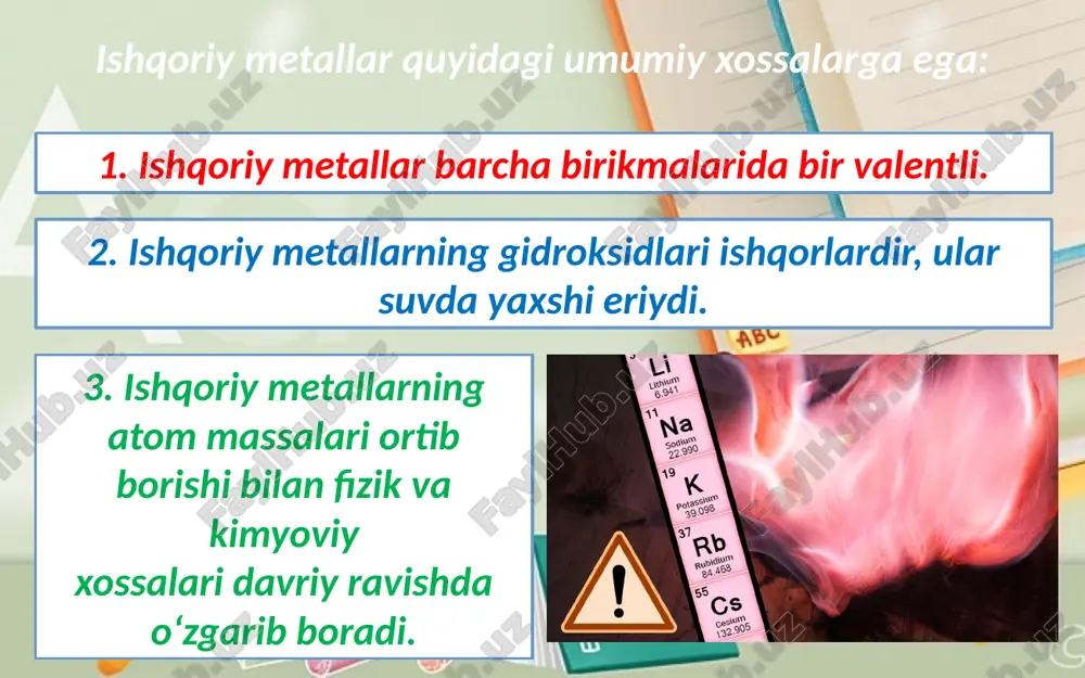 kimyoviy elementlarning tabiiy oilalari - Page 5