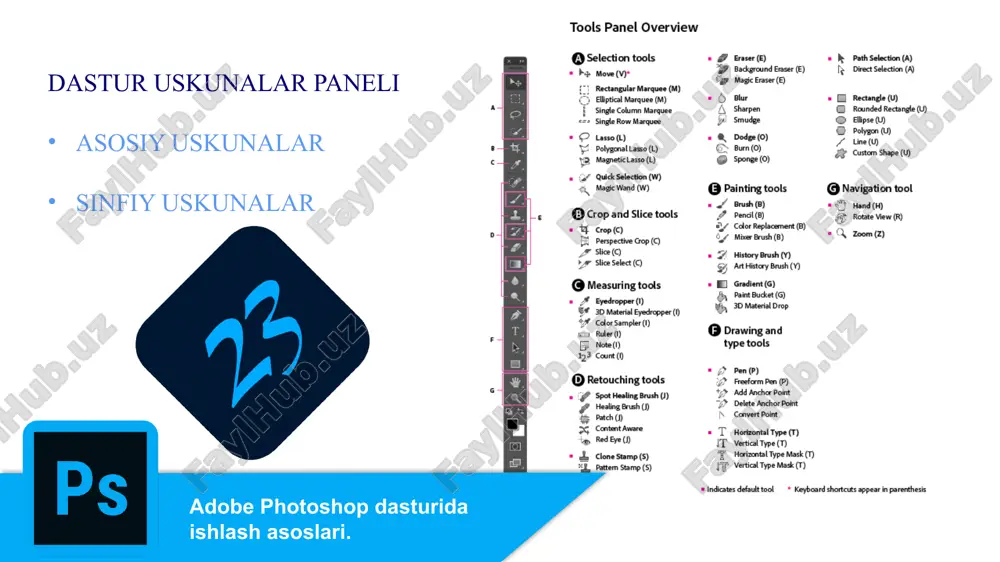 adobe photoshop dasturi va uning imkoniyatlari - Page 5