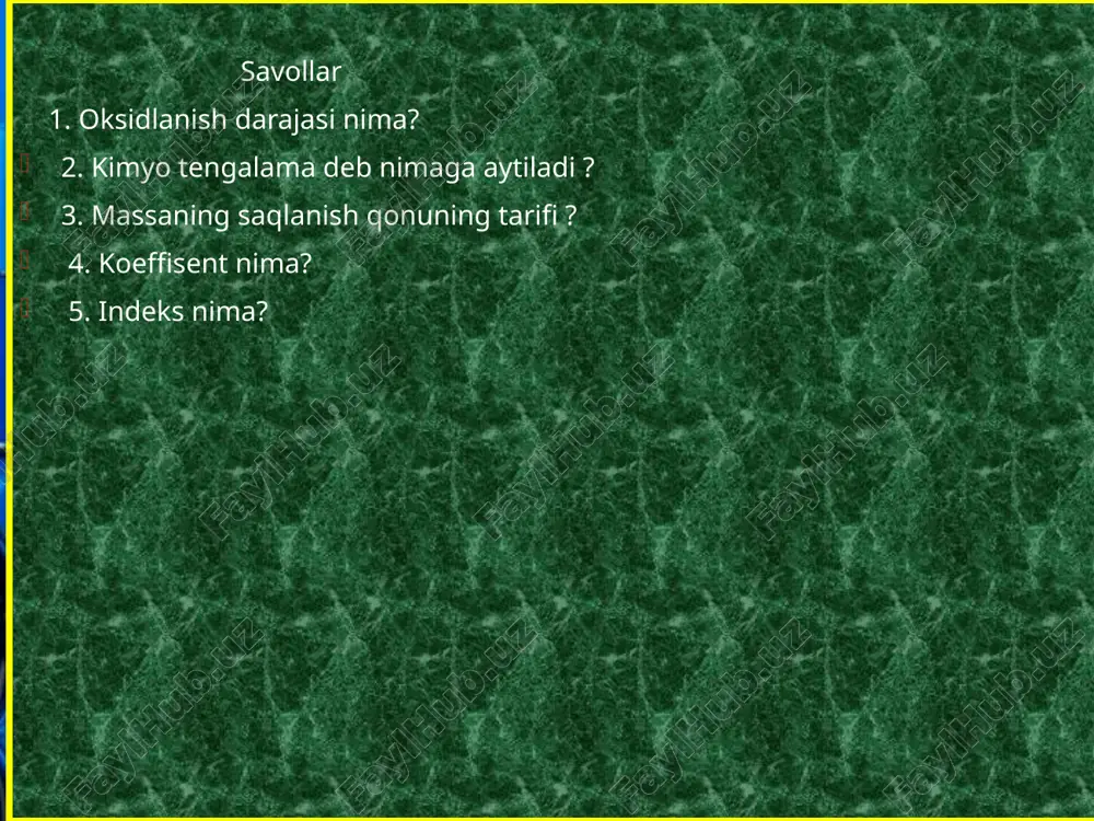 oksidlanish –qaytarilish reaksiyalarining tenglamalarini tuzish - Page 5