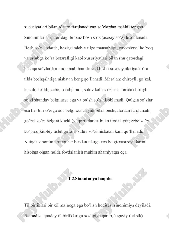 gorizontal (ya‘ni, aynan bir sohada ishlatiladigan terminlar) termin guruhlariga bo’lib o’rganishni taklif qiladilar. shuningdek, ular gorizontal guruhni yana ikki kichik guruhlarga bo’ladilar, ―sohaviy ya‘ni qonunchilikning faqat birgina sohasida qo’llaniladigan terminlar va sohalararo terminlar ikki va undan ortiq yuridik sohalarda amalda qo’llaniladigan terminlar. ma‘lumki, har bir fan sohasining rivojlanish va takomillashuv darajasi shu soha terminologiyasining qay darajada taraqqiy etganligi, shuningdek, tartibga solinganligi kabi belgilar bilan uzviy bog’liqdir. chunki ilmiy adabiyotda qo’llanadigan termin yoki uning ifoda shakli aniq va ravshan bo’lmas ekan, unda, albatta, chalkashlik, noaniqlik kabi salbiy holatlar saqlanib qolaveradi. boshqa bir guruh olimlar ularni ―o’z va ―begona termin guruhlariga ajratishni tavsiya qiladilar. 1.tilning fonetik-fonologi sathida. hozirgi o‘zbek adabiy tili vokalizmida unlilar miqdori 6 ta(i, e, a, u, ө, o). bu tizimda yo‘g‘onlik- ingichkalik oppozitsiyasi yo‘q, ayrim tovushlarning sifat belgilari ham o‘zgargan. masalan, orqa qator, lablanmagan a o’rnida kuchsiz lablangan o unlisi paydo bo‘lgan. qiyoslang: ata- ota, at-ot kabi; qadimgi turkiy …
