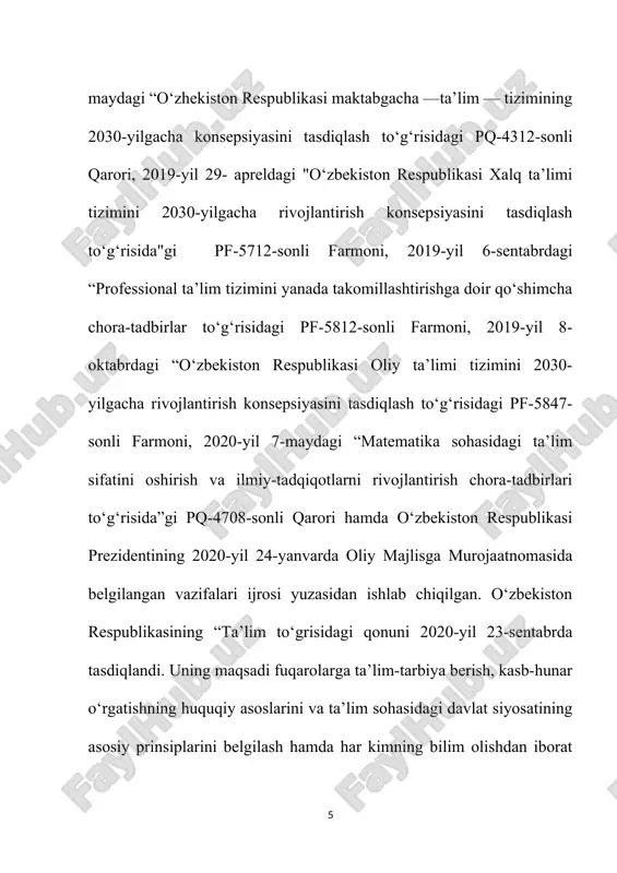 fanning rivojlanishini tasavvur qilib bo‘lmaydi. shuning uchun ham matematik madaniyat - umuminsoniy madaniyatning tarkibiy qismi hisoblanadi. hozirgi kunda milliy innovatsion tizimnirivojlantirish hamda innovatsion potensialni takomillashtirish mamlakat iqtisodiy o‘sishining eng muhim omillari hisoblanmoqda. mazkur omillarni tatbiq etish muammolari dunyoning ko‘plab davlat va xalqaro tashkilotlari uchun dolzarbdir, shu munosabat bilan innovatsion rivojlanishning darajasini tezkor va ishonchli tahlil qilishga mo‘jallangan baholash tizimi mavjudligi kata ahamiyatga ega. bunday baholash tizimlari sifatida nufuzli xalqaro tashkilotlar tomonidan yaratilgan xalqaro baholash tizimlari qo‘llanilmoqda. iqtisodiy hamkorlik va taraqqiyot tashkilotining 15 yoshli o‘quvchilarning savodxonligi va ko‘nikmalarini amaliyotda qo‘llay olish darajasini baholash tizimiga e’tibor qaratish lozim. pisa xalqaro tadqiqoti tomonidan o‘quvchilarning bilim sifati monitoring 3 ta asosiy yo‘nalish (o‘qish, matematika va tabiiy fanlar savodxonligi) bo‘yicha amalga oshirib kelinmoqda. 1.matematik masalalar va ularning turlari. matematik masalalar sodda va tarkibli masalalarga ajratiladi. sodda masalalar bitta amal bilan yechish mumkin bo‘lgan masalalar jumlasiga kiritiladi. bir nechta sodda masaladan tuzilgan va shu sababli ikki …