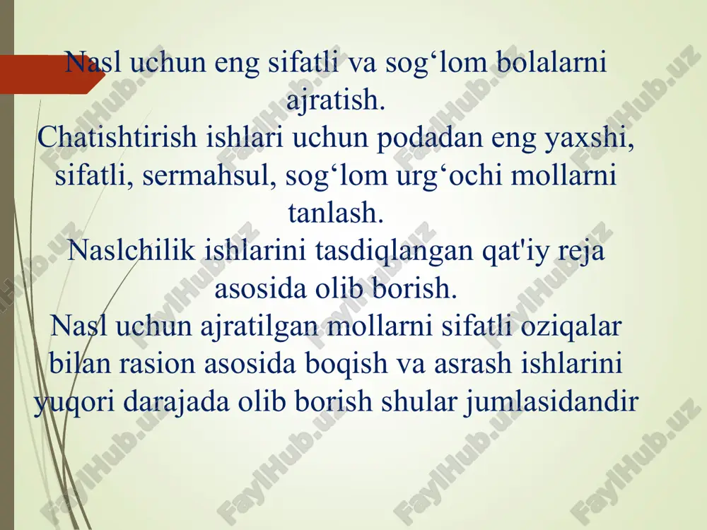 chorvachilikda naslchilik ishlarini olib borish, tanlash va saralash - Page 5