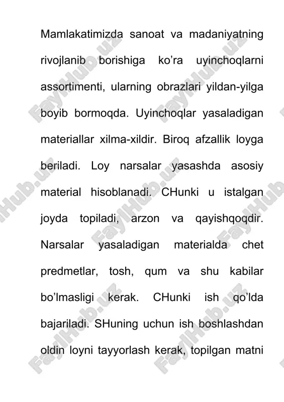 plastilin va loyning tarkibi va xususiyatlari - Page 5