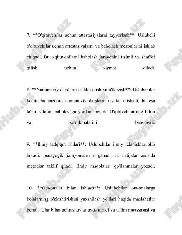 maktabgacha ta'lim tashkilotlarida darslar odatda o'yin, qo'shiq, badiiy ijod va boshqa faoliyat shakllarida olib boriladi. ushbu faoliyatlar bolalarning har tomonlama rivojlanishini ta'minlashga qaratilgan bo'lib, ularni fizika, ijtimoiy, emotsional, va aqliy jihatdan rivojlantirishi lozim. maktabgacha ta'lim tashkilotlarida dars rejalashtirish uchun quyidagi asosiy yo'nalishlarga e'tibor qaratiladi: 1. **o'quv dasturlari**: o'quv dasturlari bolalarning yosh va rivojlanish bosqichlariga mos ravishda ishlab chiqilishi zarur. maktabgacha ta'lim dasturi o'z ichiga o'yin, qo'shiqlar, ertaklar va san'atning turli shakllarini qamrab oladi. o'quv dasturlarida til, matematika, fanga oid boshlang'ich tushunchalar ham beriladi. 2. **kunlik jadval**: maktabgacha ta'lim muassasalarida kunlik jadval bolalarning kundalik tartibini tashkil etadi. bu tartib odatda 8:00 dan boshlanib, 12:00 yoki 15:00 gacha davom etadi. kunlik jadval ertalabki salomlashuv va tanlov faoliyatlari bilan boshlanadi. keyin esa turli mavzular bo'yicha mashg'ulotlar o'tkaziladi. 3. **dars muddatlari va davomiyligi**: dars vaqtlarini belgilashda bolalarning e'tibor va qobiliyatlarini hisobga olish muhimdir. bolalar uchun mashg'ulotlar vaqti odatda 15-30 daqiqa davom etadi. yosh toifasiga …
