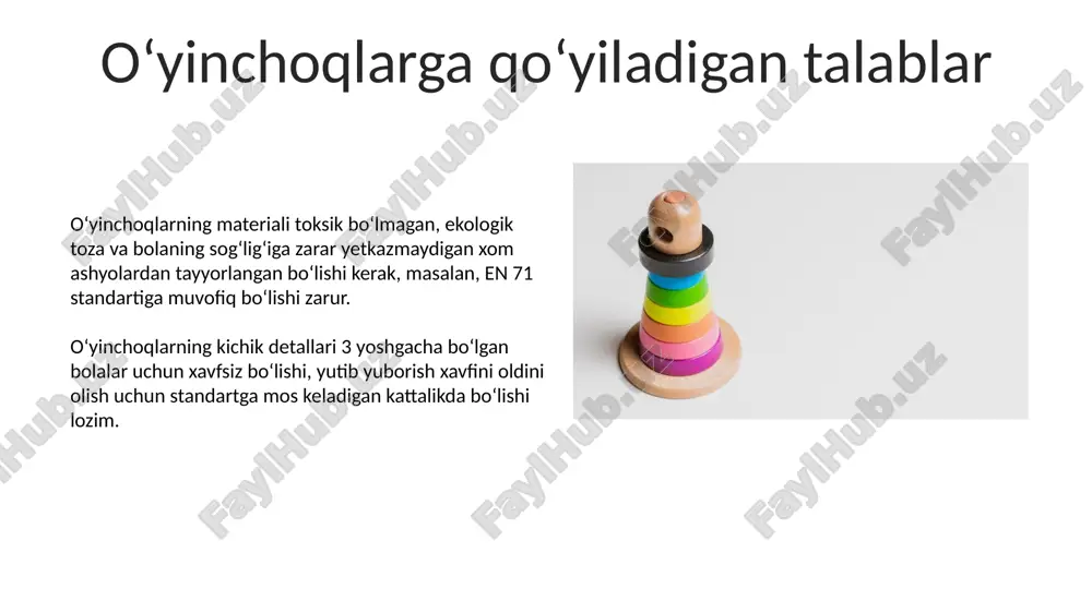 o‘yinchoq turlari, o‘yinchoqqa qo‘yiladigan talablar - Page 5