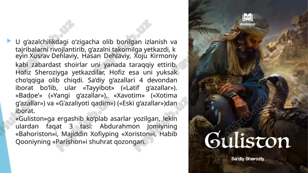 saʼdiy sheroziy guliston asari - Page 5