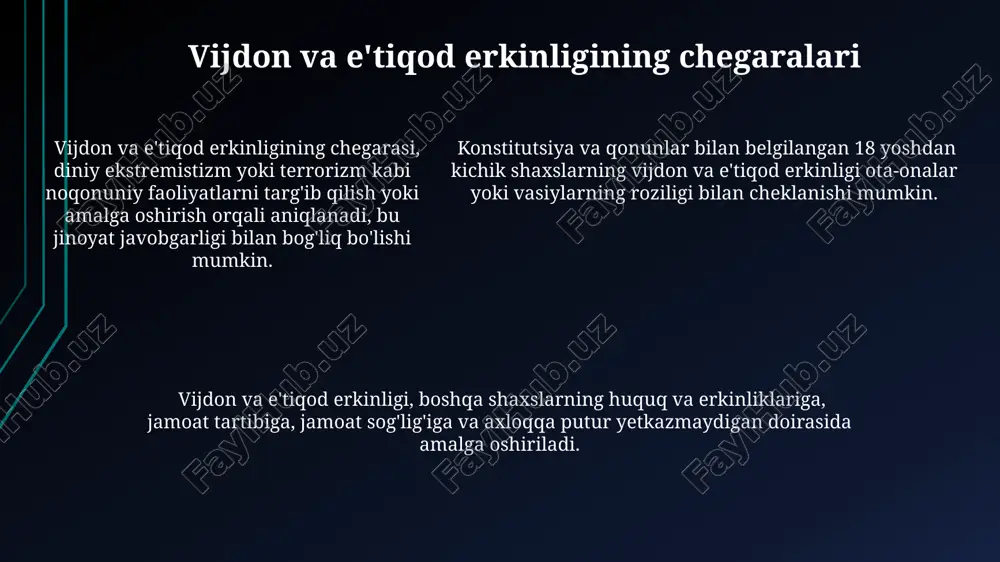 vijdon va e'tiqod erkinligining ta'rifi - Page 5
