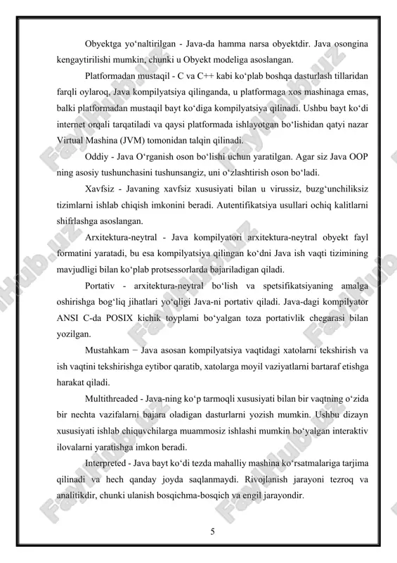 b boshqa oynaga o‘tkaziladi.(4-rasm) 4-rasm. jdk o‘rnatilish oynasi. quyidagi oynada java jdk 21 ni manzili belgilanadi. (5-rasm) 5-rasm. jdk fayli. quyidagi oynada o‘rnatilish jarayoni ko‘rsatilgan.(6-rasm) 6-rasm. o‘rnatilish jarayoni. o‘rnatilib bo‘lindi. endi close tugmasini bosib chiqib ketiladi.(7-rasm) 7-rasm. o‘rnatilgan fayl. keyin bu ishlashi uchun edit the system environment varlables ga kiriladi pathni 2 marta chertib chiqqan oynaga bosh qatoriga 2 marta chertib c:\program files\java\jdk-21\bin manzilini tanlanadi va barcha oynalardan ok ni bosib chiqib ketiladi.[9] netbeans o‘rnatish: 1. https://netbeans.apache.org/front/main/download/nb17/ shu saytga tashrif buyuramiz 8-rasm. dasturni yuklab olish sayti va bizga ushbu oyna chiqadi. 1. apache-netbeans-17-bin-windows-x64.exe (sha-512, pgp asc) shuni bosamiz va aftomatik ravishda yuklashga beradi. yuklashini biroz vaqt kutamiz. 1. endi uni o‘rnatamiz. yuklangan muhitimizni sichqonchada ikki marta chertsak quyidagi oyna chiqadi. 100 % bo‘lguncha kutamiz va next tugmasini bosamiz. 9-rasm. o‘rnatilish jarayoni 1. quyidagi oyna sozlash mumkin bo‘lgan oyna. sozlab bo‘lganimizdan so‘ng yoki o‘z holicha qolishi kerak bo‘lsa next tugmasini bosamiz. …
