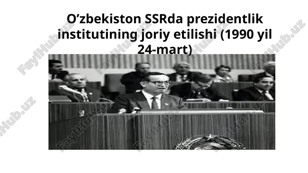 3) «o’zbekiston iqtisodiy islohotlarni chuqurlashtirish yo’lida» (1995) «o’zbekiston xxi asr bo’sag'asida: xavfsizlikka tahdid, barqarorlik shartlari va taraqqiyot kafolatlari» (1997) «o’zbekiston xxi asrga intilmoqda» (1999) va boshqalar. konstitustiya nima? konstitustiya (lot. constitution – tuzilish, tuzuk) – davlatning asosiy qonuni. u davlat tuzilishini, hokimiyat va boshqaruv organlari tizimini, ularning vakolati hamda shakllantirilish tartibi, saylov tizimi, fuqarolarning huquq va erkinliklari, shuningdek, sud tizimini belgilab beradi. konstitustiya – davlatchilik belgisidir. bir-biridan farqlanuvchi yuridik va haqiqiy (faktik) konstitutsiya tushunchalari bor. yuridik konstitutsiya ijtimoiy munosabatlar doirasini tartibga soluvchi ma’lum huquqiy normalar tizimidir. haqiqiy konstitutsiya esa – shunday munosabatlarning o‘zi, ya’ni real mavjud munosabatlardir. konstitustiya atamasi qadimgi rimdayoq bor edi (imperator konstitutsiyasi deb atalgan qonun). amir temur “tuzuklar”i sharq va osiyo mamlakatlari sivilizatsiyasiga xos alohida shakldagi konstitutsiyaviy hujjat xususiyatiga ega bo‘lgan. u shariat qonunlari bilan bir qatorda markaziy osiyo mintaqasi xalqlari taqdiriga kuchli ta’sir o‘tkazgan. o‘zbekiston respublikasi mustaqilligi e’lon qilingunga qadar mamlakatimizda uchta konstitutsiya qabul qilingan edi …