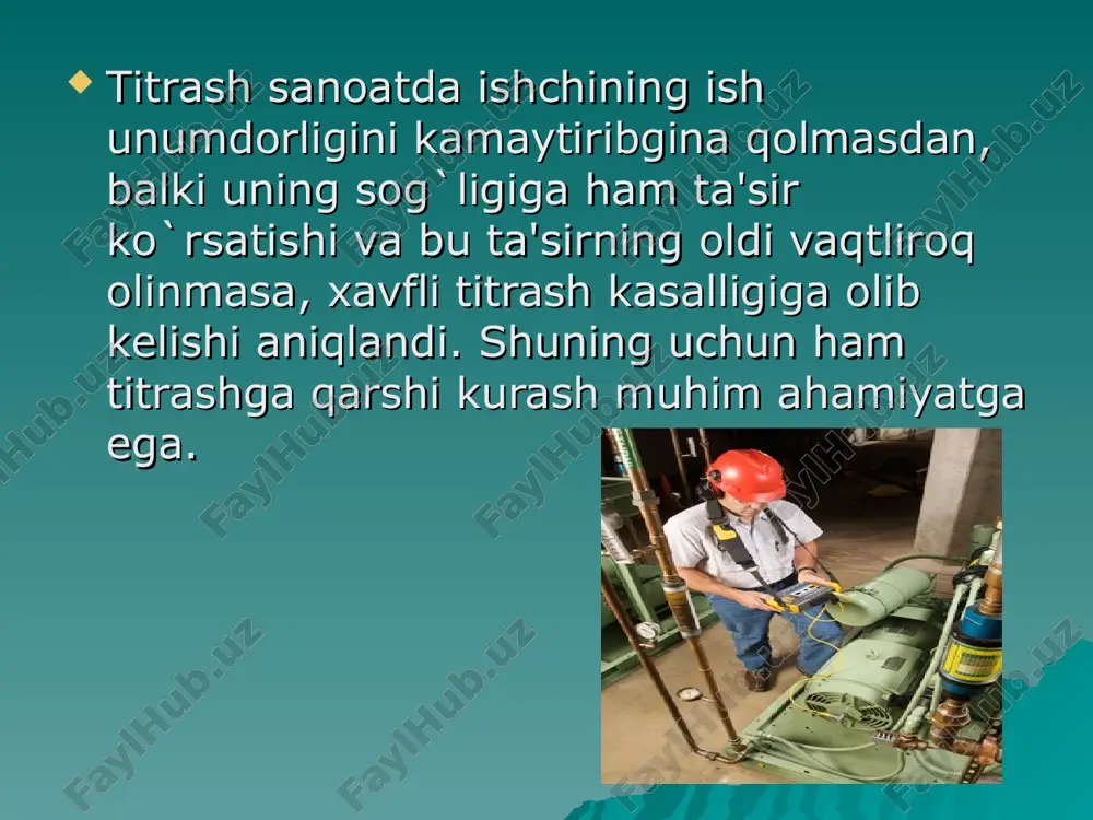 sanoatda titrashdan va shovqindan saqlanish. - Page 5