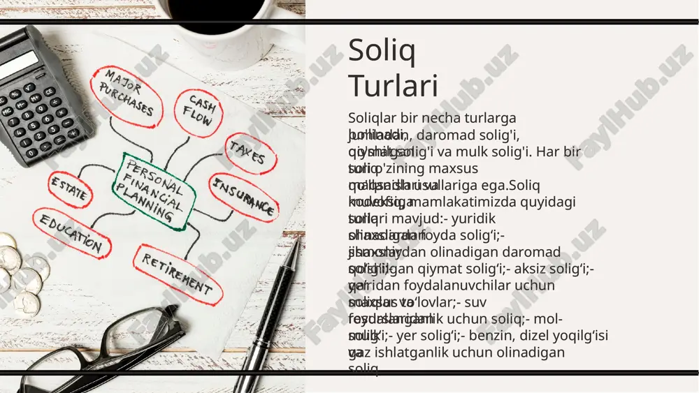tirishi mumkin. kelajakdagi tendensiyalar kelajakdagi tendensiyalar soliqlar va soliqqa tortish jarayoni iqtisodiyot uchun muhim ahamiyatga ega. ularning samarali boshqarilishi va adolatli taqsimlanishi jamiyatni rivojlantirishga yordam beradi. shu sababli, soliqqa tortish tizimini takomillashtirish zarur. soliqlar va soliqqa tortish jarayoni iqtisodiyot uchun muhim ahamiyatga ega. ularning samarali boshqarilishi va adolatli taqsimlanishi jamiyatni rivojlantirishga yordam beradi. shu sababli, soliqqa tortish tizimini takomillashtirish zarur. xulosa xulosa image1.png image2.png image3.png image4.png image5.jpeg image6.png image7.png image8.jpeg image9.png image10.jpeg image11.png image12.png image13.jpeg image14.jpeg image15.jpeg image16.jpeg image17.jpeg image18.png image19.jpeg image20.png image21.jpeg
