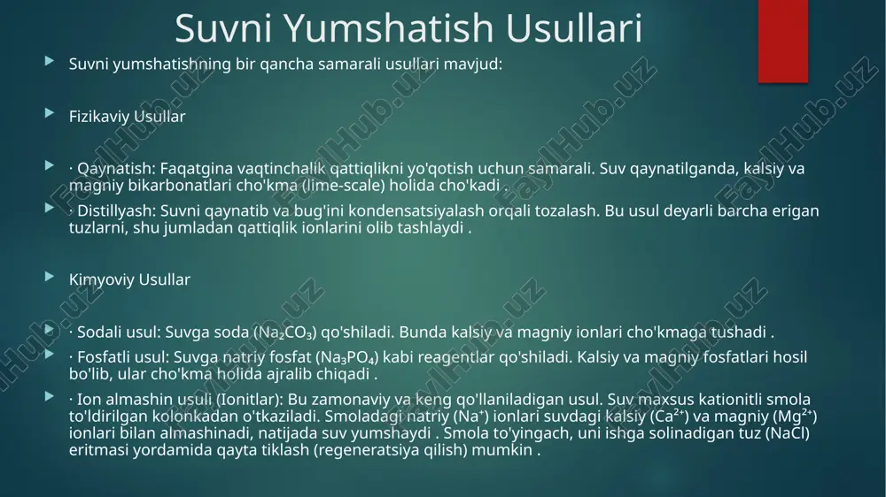 suvning qattiqligi va uni yo'qotish usullari - Page 5