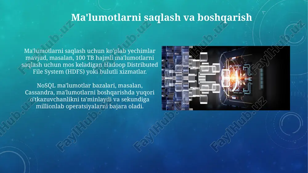 katta ma'lumotlarni qayta ishlash texnologiyalari - Page 5