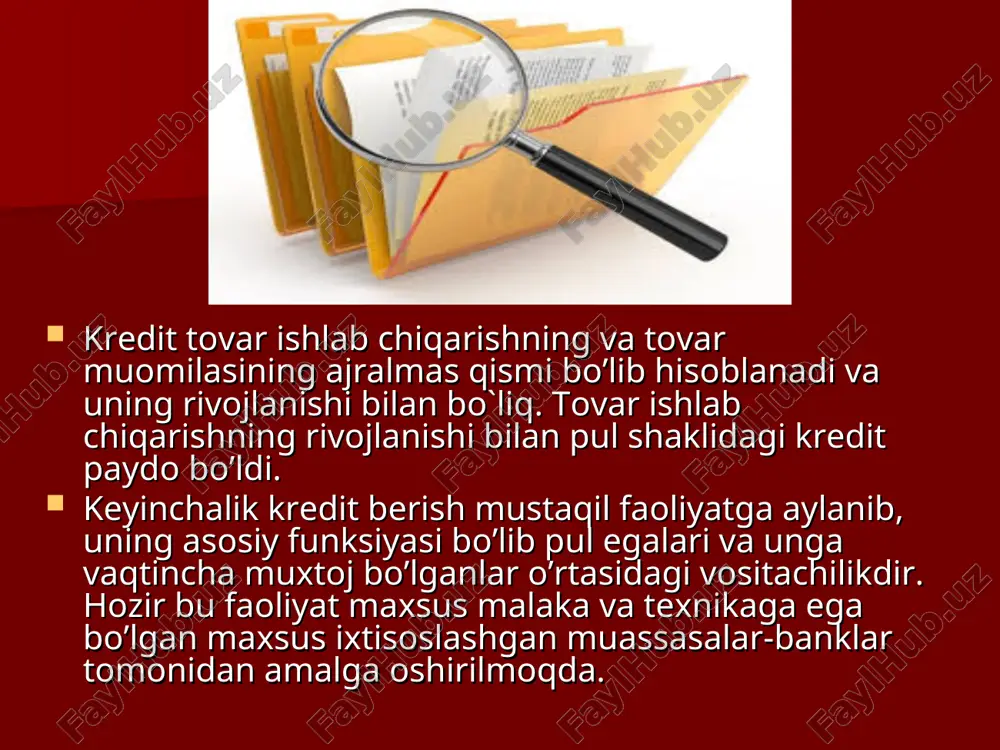 kreditning mohiyati va moliya tizimidagi roli - Page 5