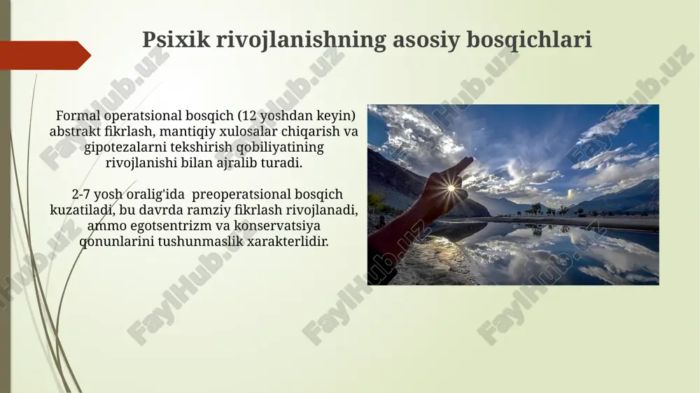 psixik rivojlanish va uni davrlashtirish muammosi - Page 5