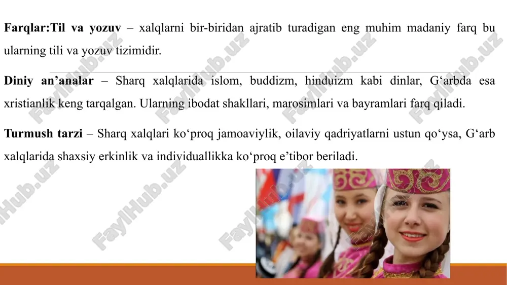 dunyo xalqlari madaniyatidagi umumiylik va farqlar - Page 5