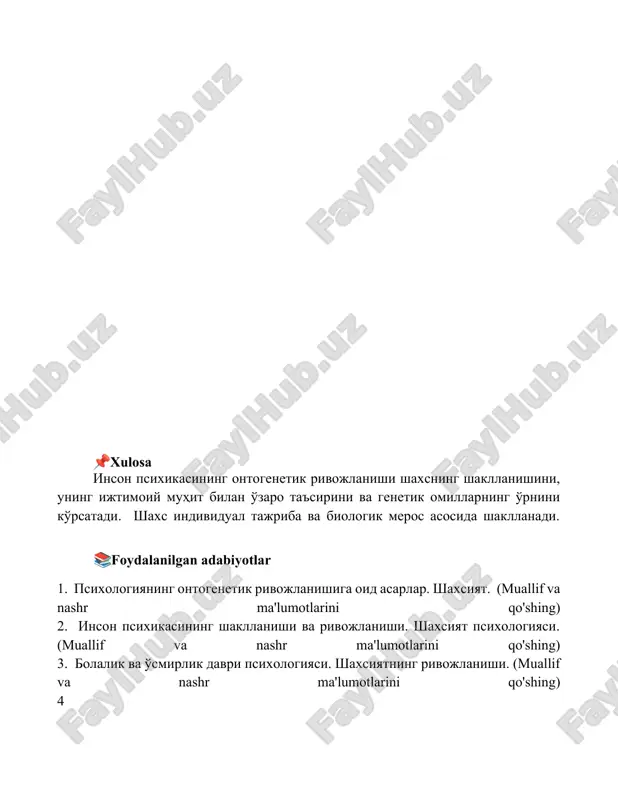 inson psixikasining ontogenezda rivojlanishi - Page 5