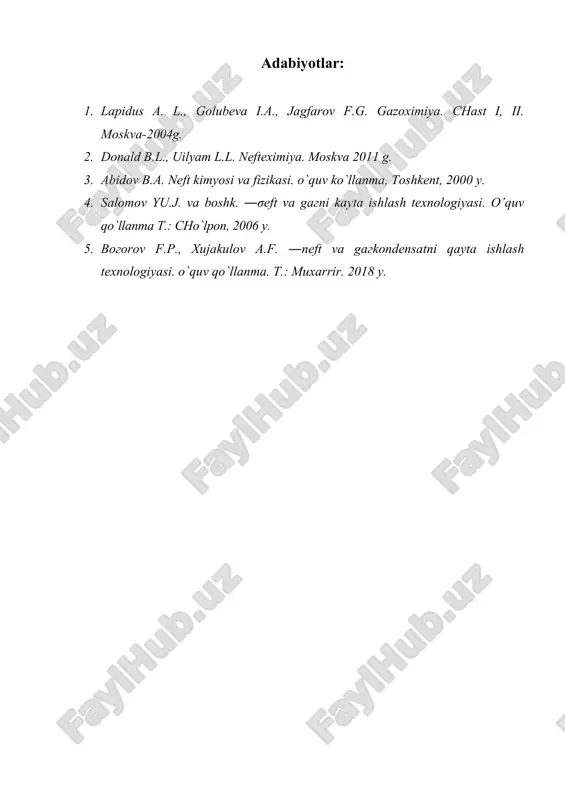 neftni destruktiv qayta ishlash jarayoni - Page 5