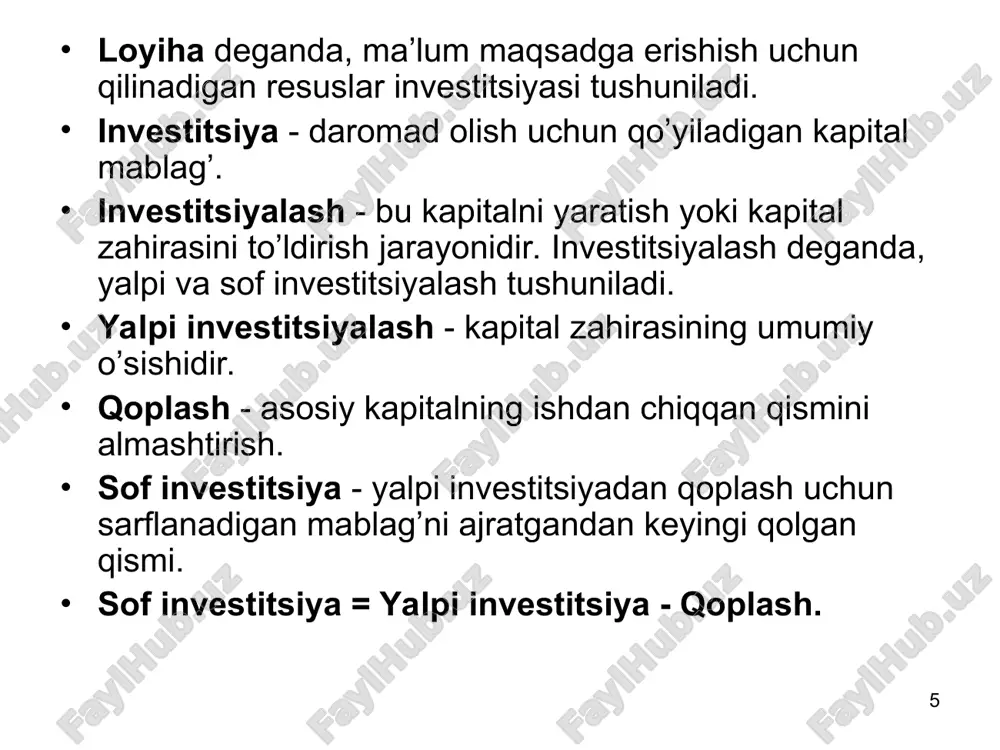 капитал қўйилмалар ва капитал бозори - Page 5