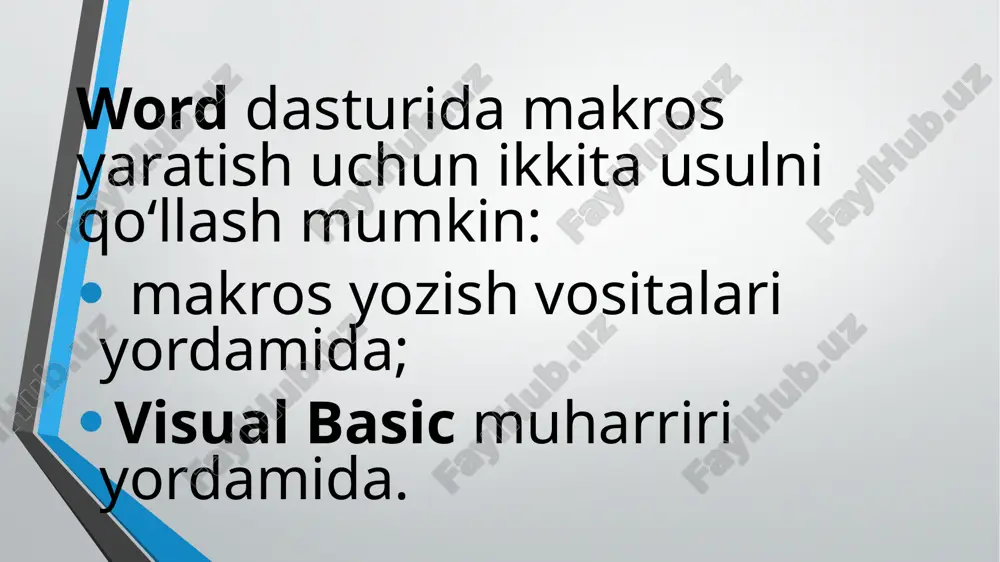microsoft word dasturida makroslar yaratish - Page 5