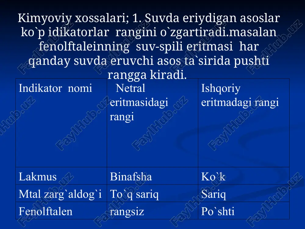 asoslarning olinishi va xossalari - Page 5