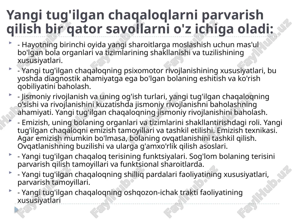 adi. shunday qilib, to'g'ridan-to'g'ri (bog'langan) bilirubin hosil bo'ladi, u ozgina zaharli va siydik bilan osonlikcha ajralib chiqadi va unga o'ziga xos sariq rang beradi. ba'zi holatlarda bilirubin zararsizlanmaydi, u bilvosita deb ataladi va organlar va to'qimalarga, ayniqsa miyaga zarar etkazishi mumkin. davolashning asosiy usuli fototerapiya bo'lib, bilvosita bilirubinning to'g'ridan-to'g'ri o'tishiga yordam beradi. fenobarbital, vit e, sorbentlar va boshqalar kabi dorilarni qo'llash ham mumkin, ammo faqat shifokor ko'rsatmasi bo'yicha. haddan tashqari holatlarda qon quyish amalga oshiriladi ( faqat patologik sariqlik bilan, ko'pincha rh mojarosi bilan). hozirgi vaqtda skleraning engil sariqligi yoki ikterikligini (skleraning sarg'ayishi) 3-4 haftagacha saqlashga ruxsat beriladi. shu bilan birga bilirubinni nazorat qilish kerak, ayniqsa sariqlik yoki chaqaloqning xatti-harakatlarida buzilishlar bo'lsa kandidoz kandidoz (yoki qo'ziqorin) — bu candida jinsining qo'ziqorinlari keltirib chiqaradigan shilliq qavatga ta'sir qiladigan kasallik. bolaning tilida, tanglayida, tish go'shtida oq plyonka shaklida paydo bo'lishi mumkin. ular osongina tozalanadi, lekin juda tez yana paydo bo'lib, ovqatlanish paytida …