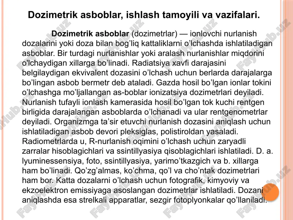 favqulotda vaziyatlarda shaxsiy va dozimetrik asboblardan foydalanish - Page 5
