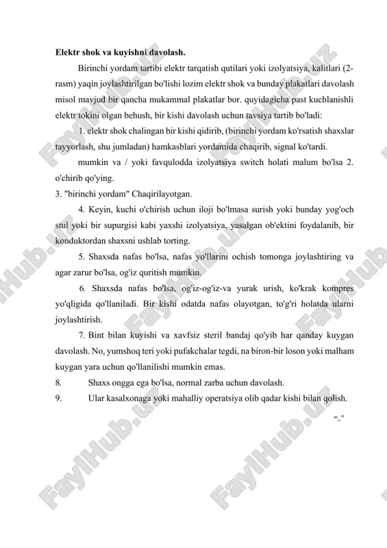 olyatsiya, himoya va elektr simlar tarqatish; topraklama o'tkazgichlari va boshqa tegishli choralar; mos yozuvlar qo'llanmalar yaxlitligi; birikmalar mutanosibligi va ishlatiladigan moddalar, elektr tizimlari; overcurrents qarshi himoya vositalari; elektr ta'minoti va izolyatsiya o'chirib vositalari; choralarini vafot etgan uskunalar bilan ishlash uchun olinishi kerak; yoki to'g'ri sim yaqin ish; keng ish kosmik, kirish va yoritish; ishlaydigan odamlar uchun vakolatlari talablar elektr uskunalarida xavf yoki zarar oldini olish uchun. quyidagi mahsulot elektr ishlash uchun ruxsat kiritilgan bo'lishi kerak: - bir avtorizatsiya qator berishga; - ish va uning joyning batafsil; - ish va kiyiladi uchun hech qanday shaxsiy himoya uskunalar, shu jumladan, zarur choralarni, sezilarli xavf-xatarlar va xavf; - elektr komponentlar batafsil xavfsiz holatga va bunday izolyatsiya qilinadi bo'lgan nuqta bo'lishi kerak; - sinov protseduralari elektron o'lik ekanligiga ishonch hosil qilish uchun ta'qib qilinishi kerak; · har qanday maxsus ish zarur vositalar batafsil; · xavfsizlik axborot oyatlarini ogohlantirish; · zarur favqulodda tartibi; · ruxsati …