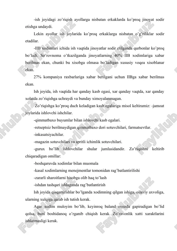 lashuv birinchi navbatda tutundan nafas olsh natijasida mingdan ortiqlari jarohatlandi va o’ldi. asosan mochevina nitrat portlovchi o’git asosida ishlagan qurilma gazsimon vodorod siqilgan kata metan chiqindilaridan tashkil topgan edi. bularning hammasi yuk mashinasiga ortilgan va prodoxranitel yordamida portlatilgan edi. portlash diametric taxminan 150 fut va chuqurligi 50 fut bo’lgan chuqurlikni hosil qiladi. bu aqshda barch fuqarolar uylari uchun terrorizmni birinnchi asosiy hujumi amalga oshishi edi. 19 aprel 1955-yil oklahoma shtatidagi oklahoma shaxrining federal binosidagi portlash shimoliy devorini butunlay buzib tashladi va 168 kishi jumladan 19 bola qurbon bo’ldi. terroristlar koperativ fermada ammiakli selitra bilan poyga avtomobillari yoqilg’isi nitrometanlardan bo’mba ishlab chiqarish uchun material sifatida foydalanildi. u ijaraga olingan yuk mashinasiga ortilib bino oldidagi avtomobillar saqlash joyiga keltirilgan. terrorizm detanatsion mexanizmni ishlatib portlash amalga oshguncha qochib ketilgan. bu aqshdagi eng ko’p o’lim bo’lgan qo’paruvchilik harakati edi. 11 sentabr 2001 yil: sharqiy qirg’oqda 4 ta tijorat samolyoti qo’lga olindi, bo’rtida 92 kishi …
