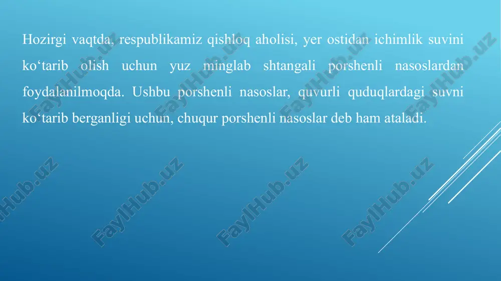yer osti suvlarini olish uchun mo‘ljallangan nasos stansiyalari. - Page 5