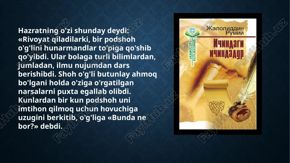 jaloliddin rumiyning “ ichindagi ichindadir’ bor” - Page 5