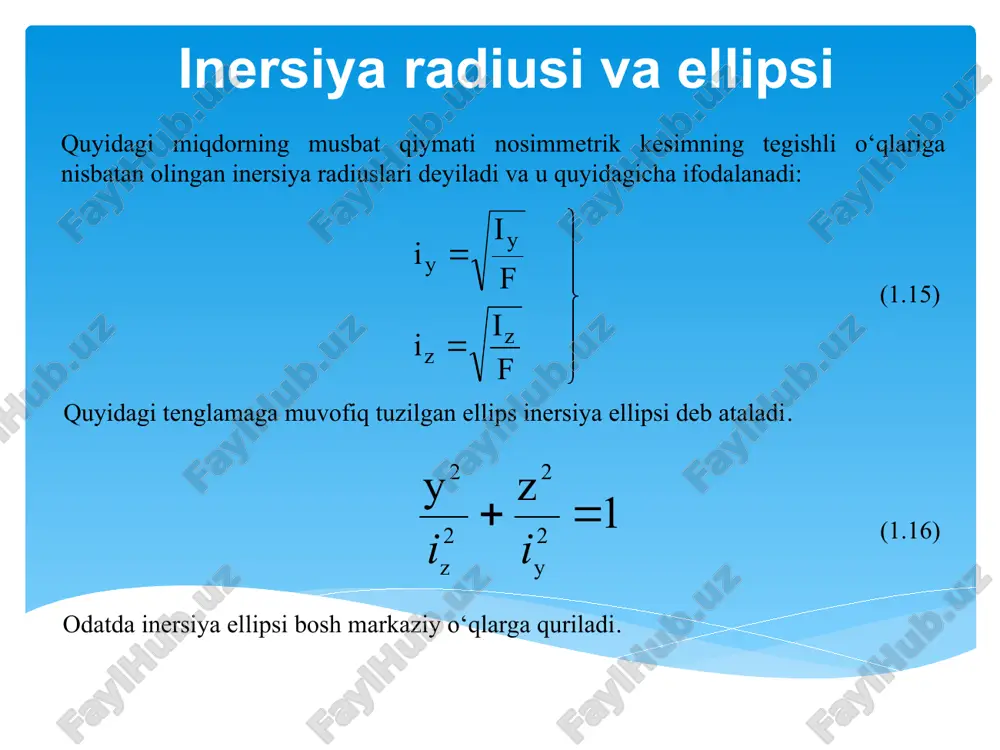 bosh inersiya o‘qlari va bosh inersiya momentlariari - Page 5