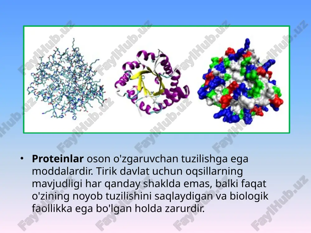 rvat chayqalganda, u mayda tomchilarga bo'linadi. protein koasirvat tomchilari (mikrograf) moddalarning so'rilishi natijasida koaservat tomchilari hajmi kattalashadi. tashqi tomondan, bu o'sish jarayoniga o'xshaydi. natijada, barqarorroq va atrof-muhitga ko'proq moslashgan tomchilar buzilmagan holda qoladi. biroq, koaservatlar hali ham tirik organizmning asosiy xususiyatiga ega emas - ularning tarkibiga kiradigan molekulalarning o'z-o'zini ko'paytirish qobiliyati . hayot yo'lidagi eng muhim qadam o'z-o'zini ko'paytirishga qodir molekulalarning paydo bo'lishi edi. bu, ehtimol, eng oddiy polinükleotidlar edi . xuddi shu tarkibga va tuzilishga ega bo'lgan molekulaga boshqa molekulaning yig'ilishi kimyoviy sintezning yangi printsipi - tirik tizimlarga xos bo'lgan matritsa sintezining paydo bo'lishini anglatadi. polinukleotid molekulalarining o'z-o'zini ko'paytirish jarayonida ba'zi hollarda "xatolar" yuzaga keldi, ya'ni. yangi polinukleotid molekulasi asl nusxani aniq ko'chirmagan. keyinchalik, bu yangi, o'zgartirilgan molekula nusxa ko'chirildi; mutatsiyalar shunday paydo bo'ldi . ularning chastotasi radiatsiya, ayniqsa ionlashtiruvchi nurlanish ta'sirida keskin oshdi. ibtidoiy organizmlar oziqlanish usulida haqiqiy geterotroflar edi, chunki ular tayyor organik moddalardan foydalanganlar. organizmlarning ko'payishi …