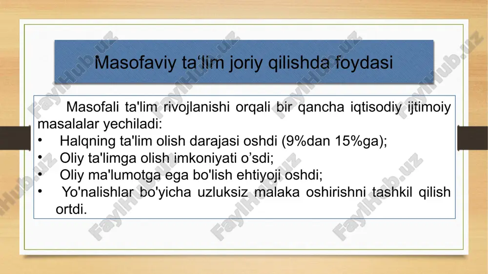 abi mamlakatlarda iqtisodiyotni rivojlantirishda juda katta o‘ringa ega. – ushbu tizim mamlakatimizda qanday me’yoriy-huquqiy hujjatlar asosida tartibga solinmoqda? – o‘zbekiston respublikasining “ta’lim to‘g‘risida”gi qonuni 15-moddasiga muvofiq, “dual ta’lim” ta’lim olish shakllaridan biri sifatida kiritildi. qonunga dual ta’lim bo‘yicha alohida modda (17-modda) ham kiritilib, dual ta’limni tashkil etish tartibi o‘zbekiston respublikasi vazirlar mahkamasi tomonidan belgilanishi ko‘rsatib o‘tildi. vazirlar mahkamasining 2021 yil 29 martdagi qarori bilan professional ta’lim tizimida dual ta’limni tashkil etish tartibi to‘g‘risidagi nizom tasdiqlandi. bugungi kunda dual ta’limni yanada rivojlantirish bo‘yicha xorij tajribasini o‘rgangan holda, qonunchilik hujjatlariga o‘zgartirish va qo‘shimchalar kiritish bo‘yicha tegishli ishlar olib borilmoqda. – ushbu tizimni joriy etishdan ko‘zlangan maqsad nima? – maqsad iqtisodiyotning barcha sohalarida malakali va zamonaviy kasbiy ko‘nikmalarga ega o‘rta bo‘g‘in kadrlarini tayyorlash hamda yoshlarning kasblar va mutaxassisliklarni egallashga bo‘lgan qiziqishlarini qo‘llab-quvvatlash uchun keng imkoniyatlar yaratishdan iborat. aytib o‘tganimdek, yoshlar ta’lim olish bilan birga haqiqiy ish joyida o‘z kasbiy ko‘nikmalarini rivojlantiradilar. dual ta’lim …