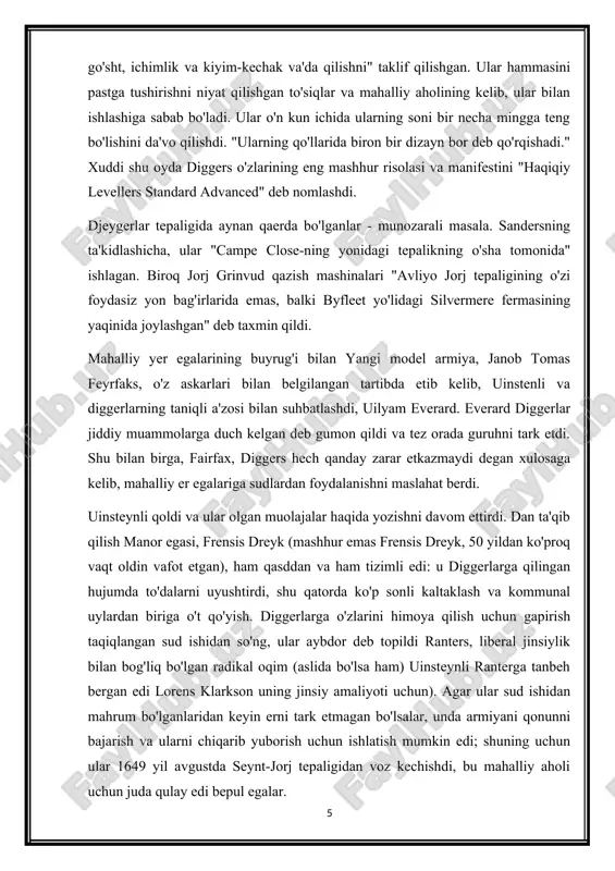 n radikal oqim (aslida bo'lsa ham) uinsteynli ranterga tanbeh bergan edi lorens klarkson uning jinsiy amaliyoti uchun). agar ular sud ishidan mahrum bo'lganlaridan keyin erni tark etmagan bo'lsalar, unda armiyani qonunni bajarish va ularni chiqarib yuborish uchun ishlatish mumkin edi; shuning uchun ular 1649 yil avgustda seynt-jorj tepaligidan voz kechishdi, bu mahalliy aholi uchun juda qulay edi bepul egalar. 6 kobxem yaqinidagi kichik xit ko'chirilgan diggerlarning ba'zilari qisqa masofaga ko'chib o'tdilar kichkina xit surreyda. 11 gektar (4,5 ga) ishlov berildi, oltita uy qurildi, qishki ekinlar yig'ib olindi va bir nechta risolalar nashr etildi. dastlab ular uchun xushyoqishni bildirgandan so'ng, manorning mahalliy xo'jayini kobxem, parson jon platt, ularning asosiy dushmani bo'ldi. u o'z kuchidan mahalliy odamlarning ularga yordam berishini to'xtatish uchun foydalangan va u yer qazuvchilarga va ularning mulklariga qarshi hujumlarni uyushtirgan. 2 1650 yil aprelgacha platt va boshqa mahalliy er egalari kichik xitdan qazib chiqaruvchilarni haydashga muvaffaq bo'lishdi. vellingboro, northemptonshir …