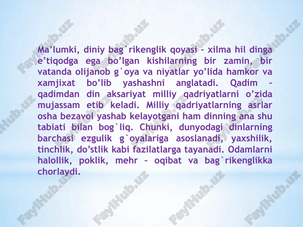 diniy bag’rikenglik va millatlararo totuvlik - Page 5