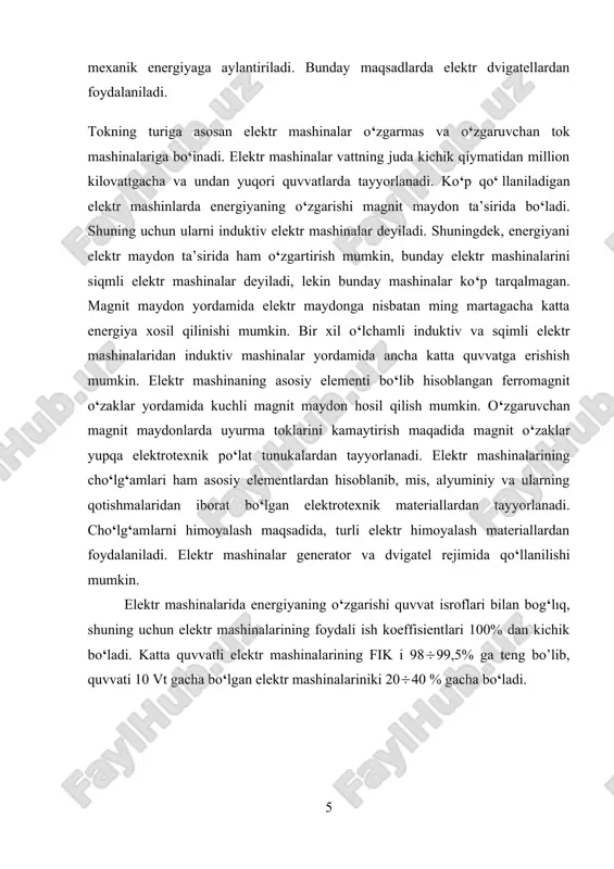 gi lb1=6.1*pnnuq/(ab*a1*bb*d^2*n*h); lb1 = 0.0136 % radial ventelyasiya kanallari bo'linmaganda lb o'zagining to'liq uzunligiga teng %yakor magnit o'tkazgichini diametiriga nisbati lam=lb1/d; lam =0.0756 %8-10 rasmdan qutblar soni p=2; %qutb bo'linishi t=pi*d/(2*p); t = 0.1413 %qutb oxirining isobiy kengligi bb=ab*t; bb = 0.0904 %qutb oxirining xaqiqiy uzunligi ekssentrik tirqishda hisobiy kengligiga %tengyakor cho'lg'amining tanlash bp=bb; bp = 0.0904 %parallel shoxdagi tok ia=i/2*a; ia =21.6186 %paralleel shoxlari soni a=1 bo'lgan oddiy to'lqinsimon cho'lg'amni tanlaymiz %(8-6)dan effektiv o'tkazgichlar soni oldindan aniqlaymiz n1=pi*d*a1/i; n1 = 2.6144e+04 %yakor pazlarining chegara qiymatlarini (8-7) bilan aniqlanadi zmin=pi*d/t1max; zmin = 18.8400 zmax=pi*d/t1min; zmax = 37.6800 t1=pi*d/z; t1 = 0.0195 %pazdagi effektiv o'tkazgichlar soni np=22; %np=22 qabul qilamiz, unda n2=np*z; n2 = 638 %tish tomonlari parallel bo'lgan, yarim ochiq oval formali pazni qabul %qilamiz. up=k/z; up = 3 % ning turli qiymatlari uchun kollektor plastinalari k % qiymatini 15-16 v atrofida bo'lgani uchun 3-variantni qabul qilamiz . %bunda seksiyadagi …
