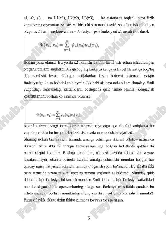 o’pchilik tomonidan qo’llab-quvvatlandi. eynshteyn, podolsky va rosenning paradoksi 1 kvant mexanikasi to’liq nazariya bo’lmaganligini va qo’shimcha o’zgaruvchilar bilan to’ldirilishi kerakligini dalil sifatida ilgari surildi. ushbu qo’shimcha o’zgaruvchilar nazariyaga sababiyat va mahalliylikni qaytarish uchun zarur edi 2. ushbu yozuvda bu g’oya matematik jihatdan shakllantiriladi va uni kvant mexanikasining statistika bashoratlari bilan mos kelmasligi ko’rsatiladi. mahalliylik talabi, ya’ni bir tizimdagi o’lchov natijasi, o’tmishdagi o’zaro ta’sirlangan uzoq tizimdagi operatsiyalardan ta’sirlanmasligi kerakligi asosiy qiyinchilikni yuzaga keltirildi. 7 yuqorida ko‘rib chiqilgan misol, amalga oshirilishi mumkin bo‘lgan o‘lchovlarni tasavvur qilish uchun kamdan-kam holda tasavvurga ega bo‘lish afzalligi bor. yanada rasmiy tarzda, 7 dan faraz qilsak, har qanday to‘liq yig‘ish holatiga ega hermit operatori “observal” sifatida ko‘rib chiqiladi, natijani boshqa tizimlarga osonlik bilan kengaytirish mumkin. agar ikkita tizimning holat maydonlari o‘lcham jihatidan 2 dan katta bo‘lsa, har doim ikki o‘lchovli submaydonlarni ko‘rib chiqishimiz mumkin va ularning bevosita ko‘paytmasida yuqorida ishlatilganlarga rasmiy jihatdan anolog bo‘lgan d1 va d2 …
