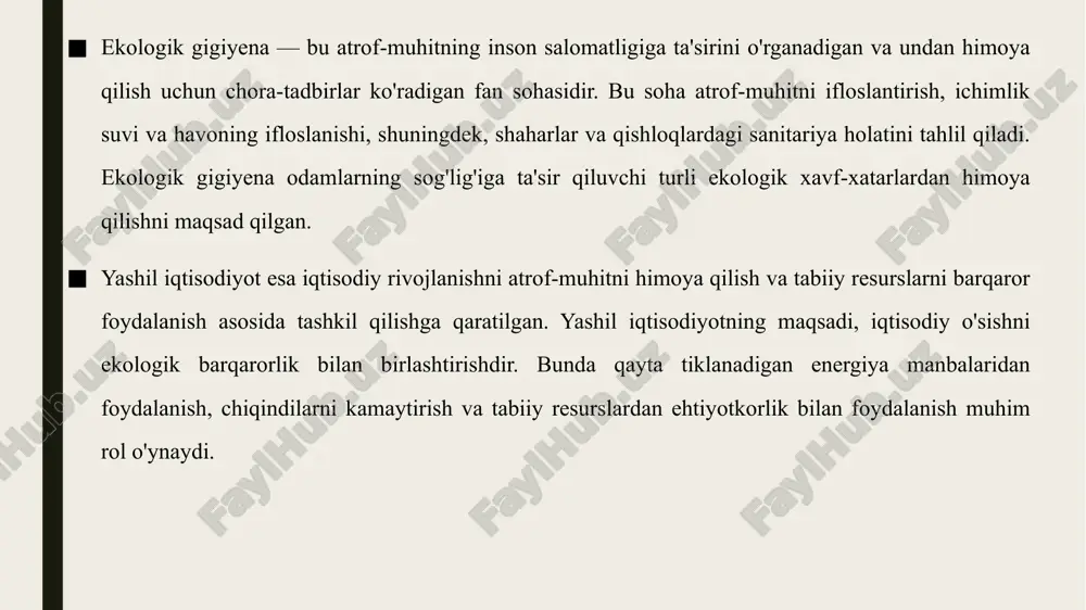 ekologik gigiyena va yashil iqtisodiyot - Page 5