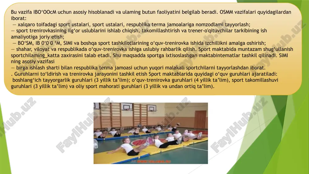 sport maktablarida mashg’ulotlarni tashkillashtirish va o’tkazish uslublari . - Page 5