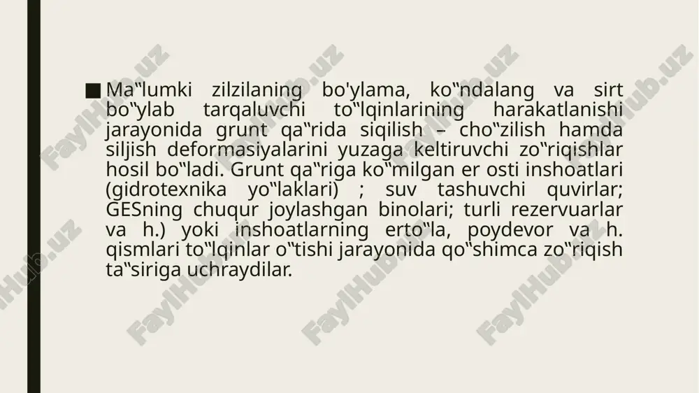 gruntga nisbatan yuqori bosimmiqdorini aniqlash. - Page 5