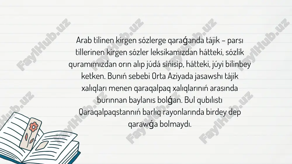 dialektlerdiń leksikalıq quramındağı ózleslestirme sózler - Page 5