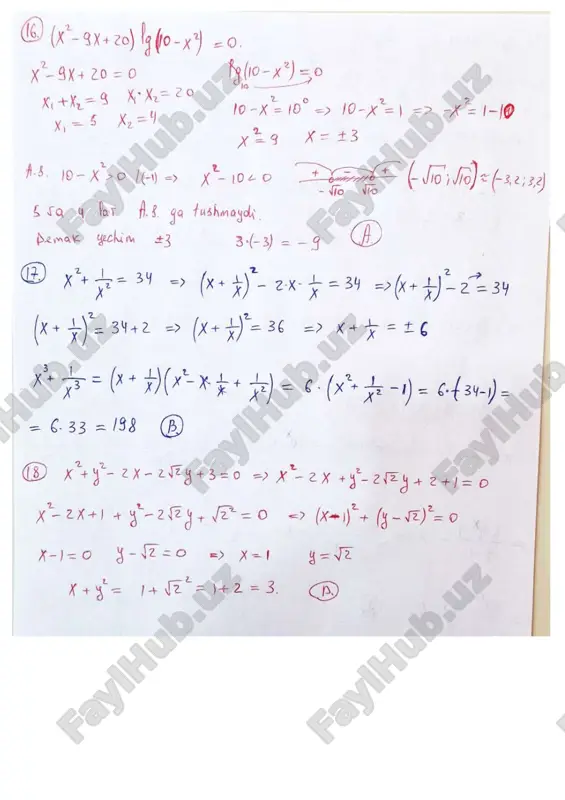 matematikadan takrorlash testi yechimlari - Page 5