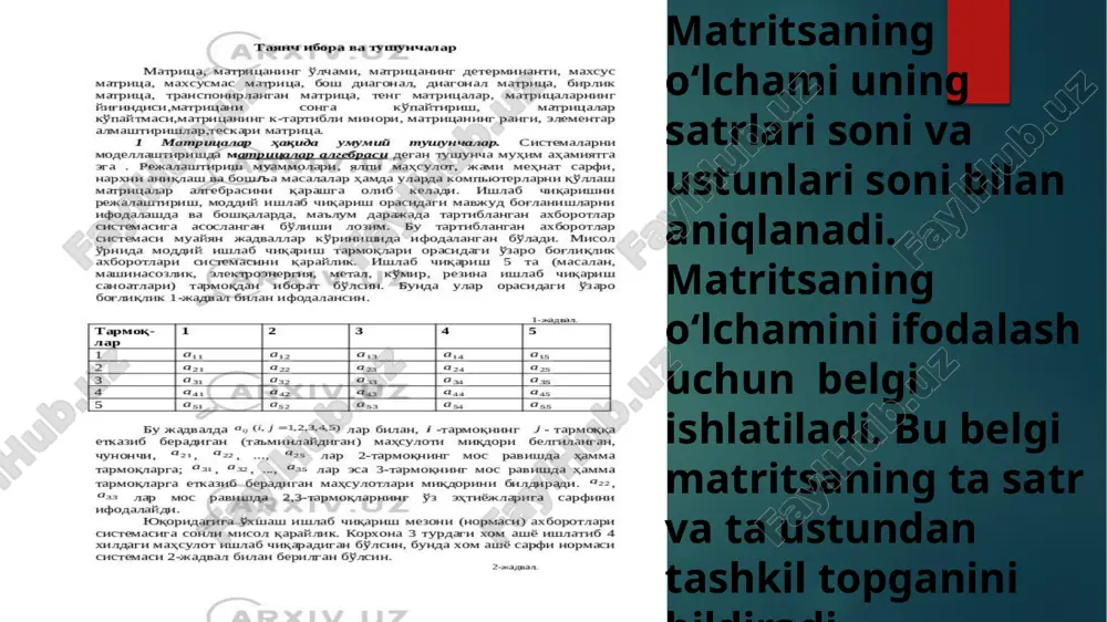 matritsalar ustidagi amallarning xossalarini isbotlash - Page 5