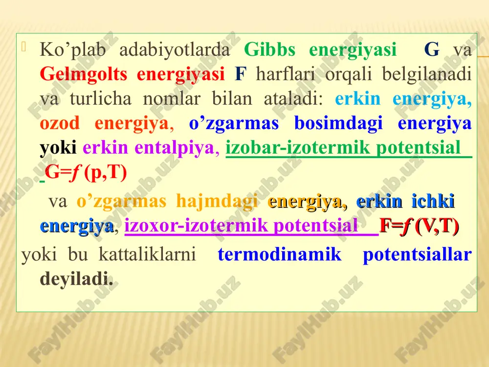 gibbs va gelmgols energiyalari - Page 5